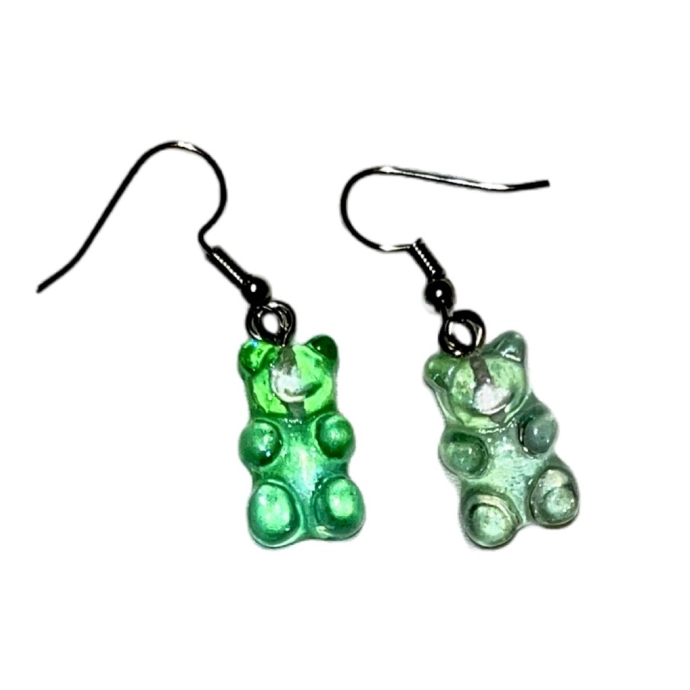 Free with Purchase: Handmade Green Gummy Bear Earrings
